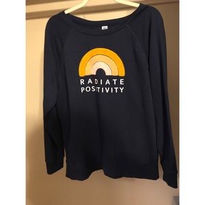 Old Navy “radiate positivity” sweatshirt